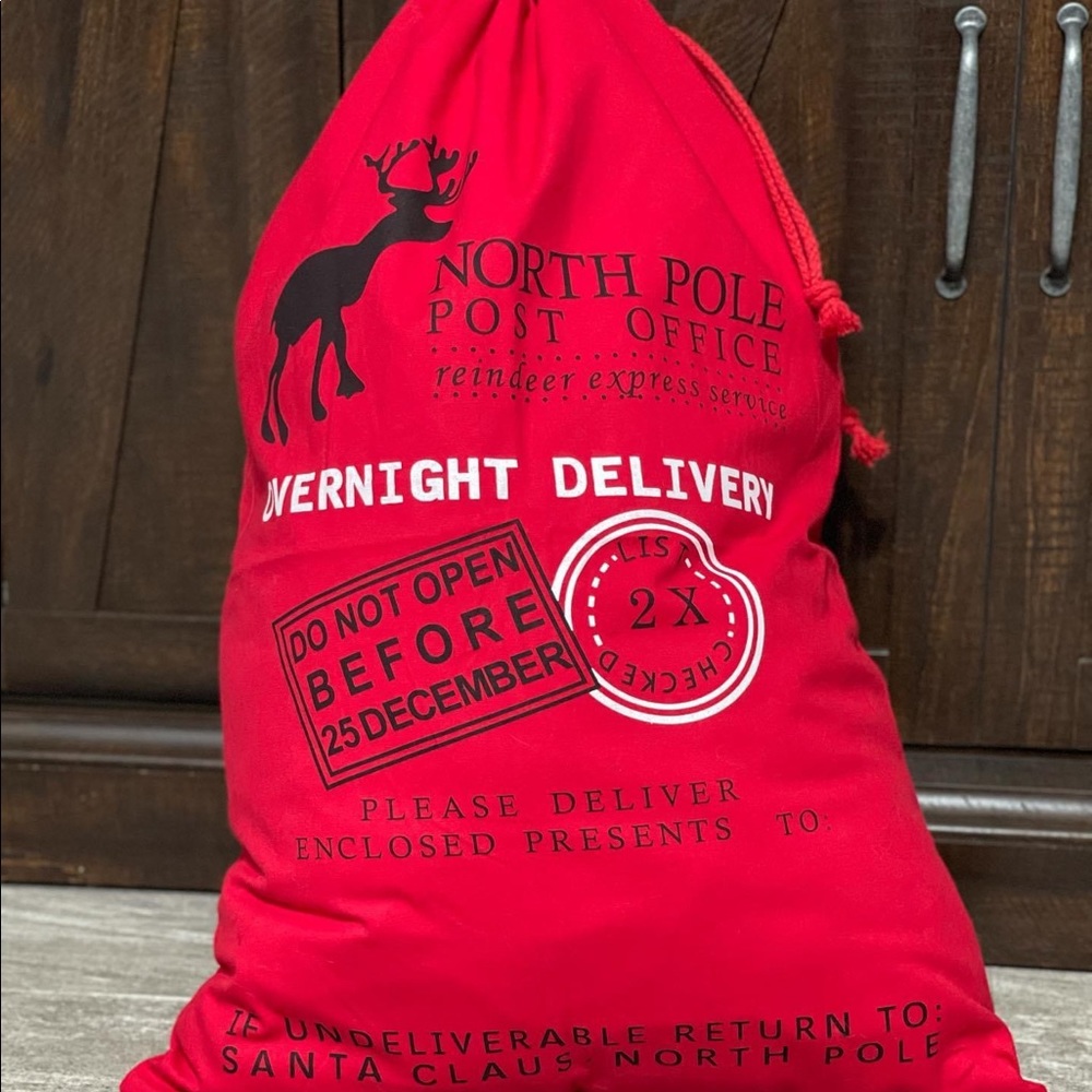 Custom Santa Christmas bags.
